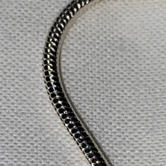 BMNY Rhinestone Heart silver toned Necklace - Picture 3 of 8